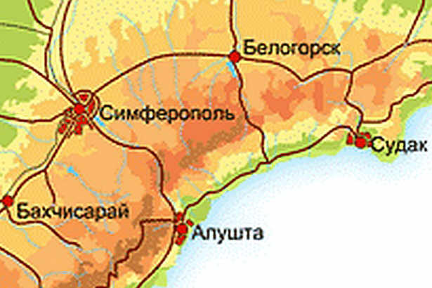 Map of the marathon 
Simferopol - Crimean Rose - Belogorsk - Sudak - Alushta - Simferopol